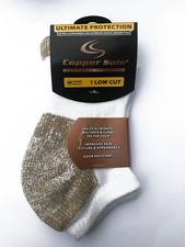 Ultimate Protection Copper Sole Low Cut White Socks Unisex Medium 1-pack  USA