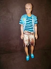RARE! Vintage Mattel Barbie Ken Doll 1968 Indonesia Blue Eye Blonde #0479