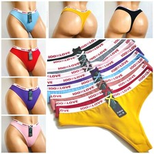 Thongs Tangas Sports 100 Love 6-12 Panties Undies 95 Cotton 132 UNDERWEAR S-XL