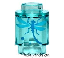 NEW Lego BRICK Round 1x1 w/TRANS BLUE DRAGONFLY Harry Potter Garden Minifig Bugs