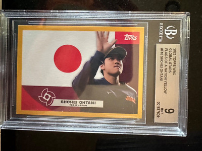 2023 Topps WBC Global Stars Flags Of A Nation Shohei Ohtani YELLOW