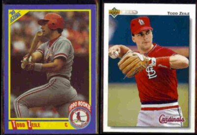 TODD ZEILE 1990 Score Rookie #600 + 1992 Upper Deck #533.  CARDS