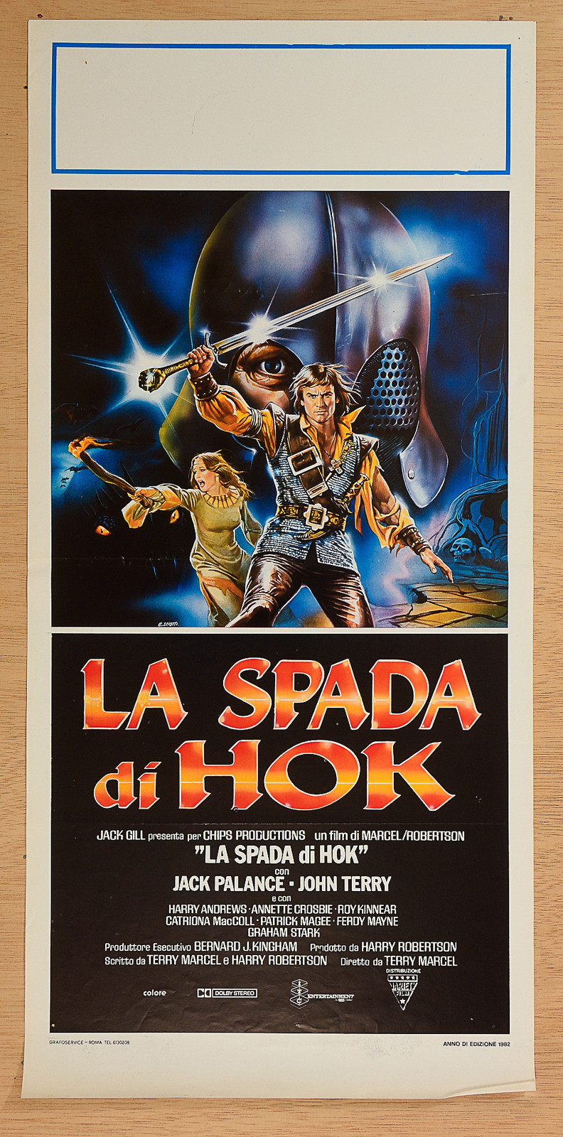Locandina originale film La spada di Hok (1980) - Regia di Terry Marcel