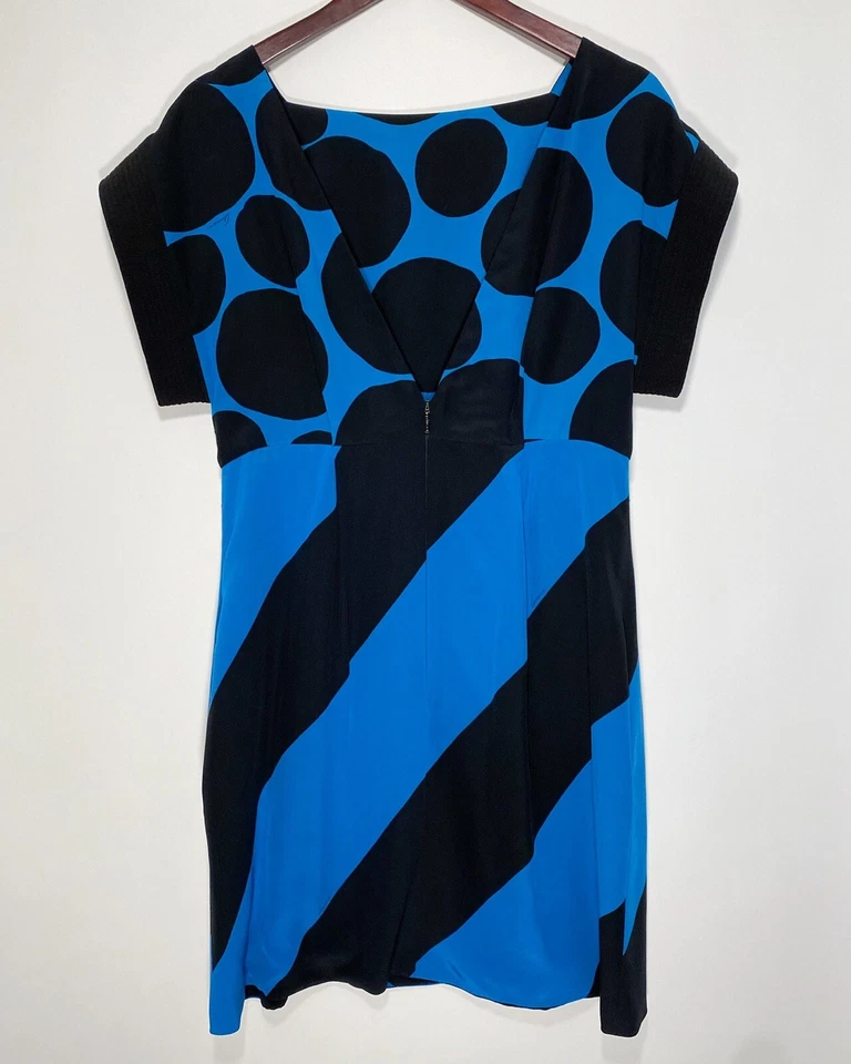 GUCCI • RUNWAY ярко синий шелк в горошек полоски Sz. 44 - ТАК РЕДКАЯ И ТРУДНО НАЙТИ - Изображение 3 из 4