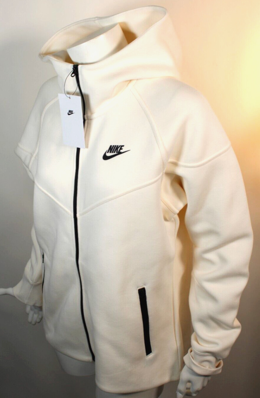 NWT NIKE Sportswear Tech Windrunner Size XL Ivory White Women Full Zip Hoodie thumbnail 9