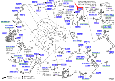 Toyota RAV 4 V XA50 Motorkühlmittelauslassflansch 1630524010, NEU