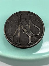 WW1 US Army Early National Army Enlisted Collar Disc Insignia with Nut W26