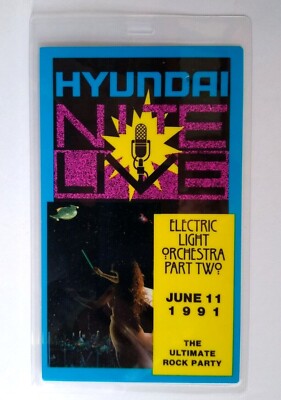 Electric Light Orchestra Backstage Pass Vintage Laminated Part Two 1991 ELO