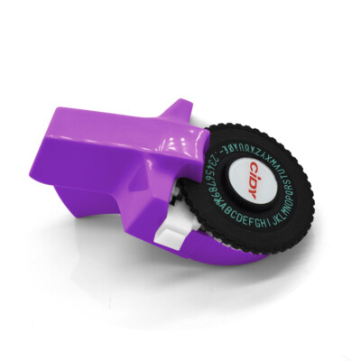 Purple Manual DIY 3D Embossing Label Maker Numbers Printer Tape w/ Q6Q6