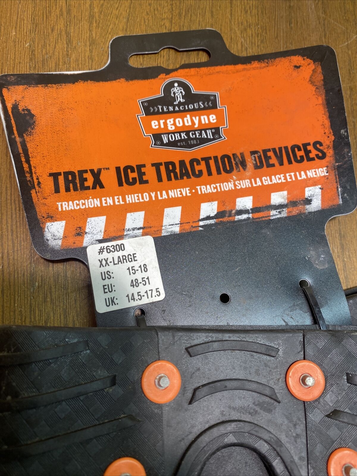 ergodyne work gear trex ice traction device #6300 XX LARGE 2XL