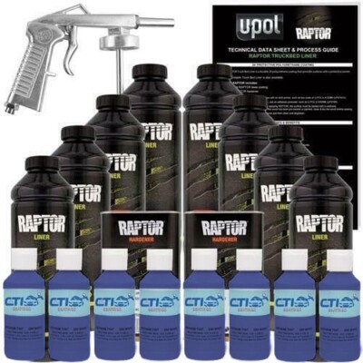 UPOL Raptor Ultramarine Blue Urethane Spray-On Truck Bed Liner  8L