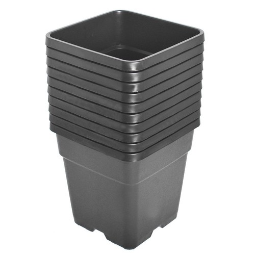 1/2/3/5/7/10 Gallon Re-usable Square Nursery Pot Plastic Grow Pots Plant - Picture 8 of 31