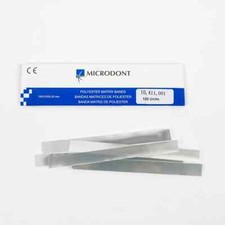 Dental Mylar Matrix Celluloid Clear Strips 4  x 0.40"  x .002"   100 Pack