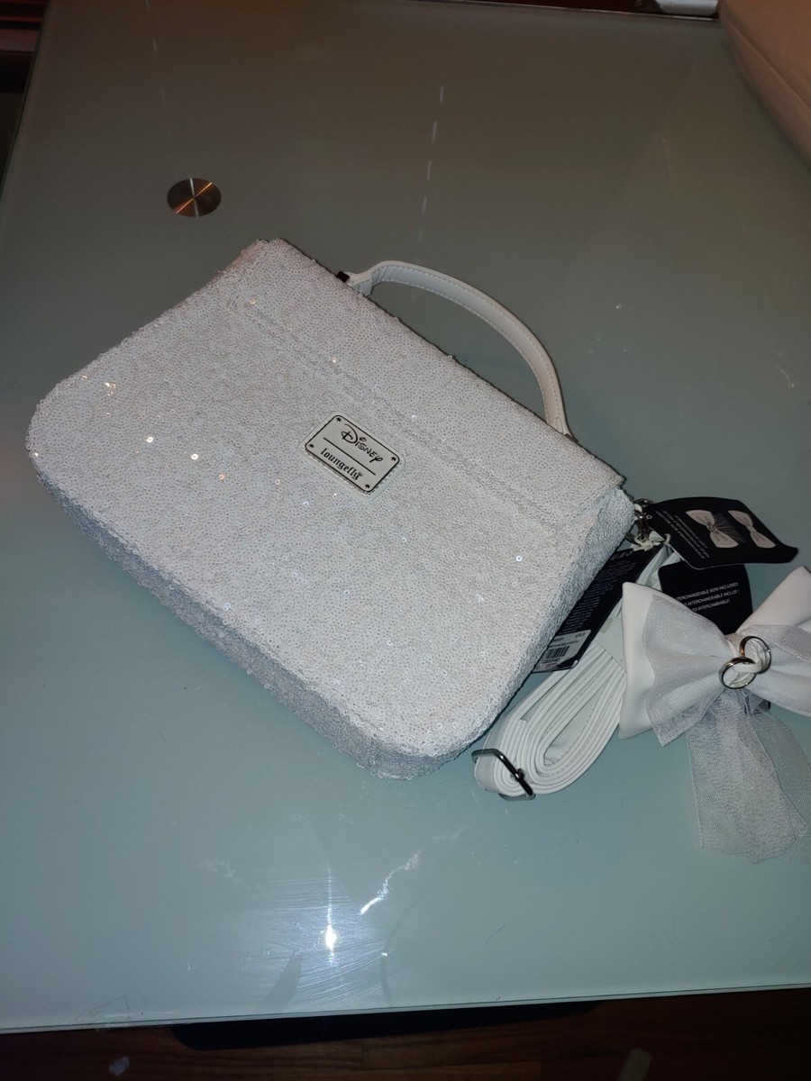 NEW Loungefly Disney Minnie Sequin Wedding Crossbody Bag