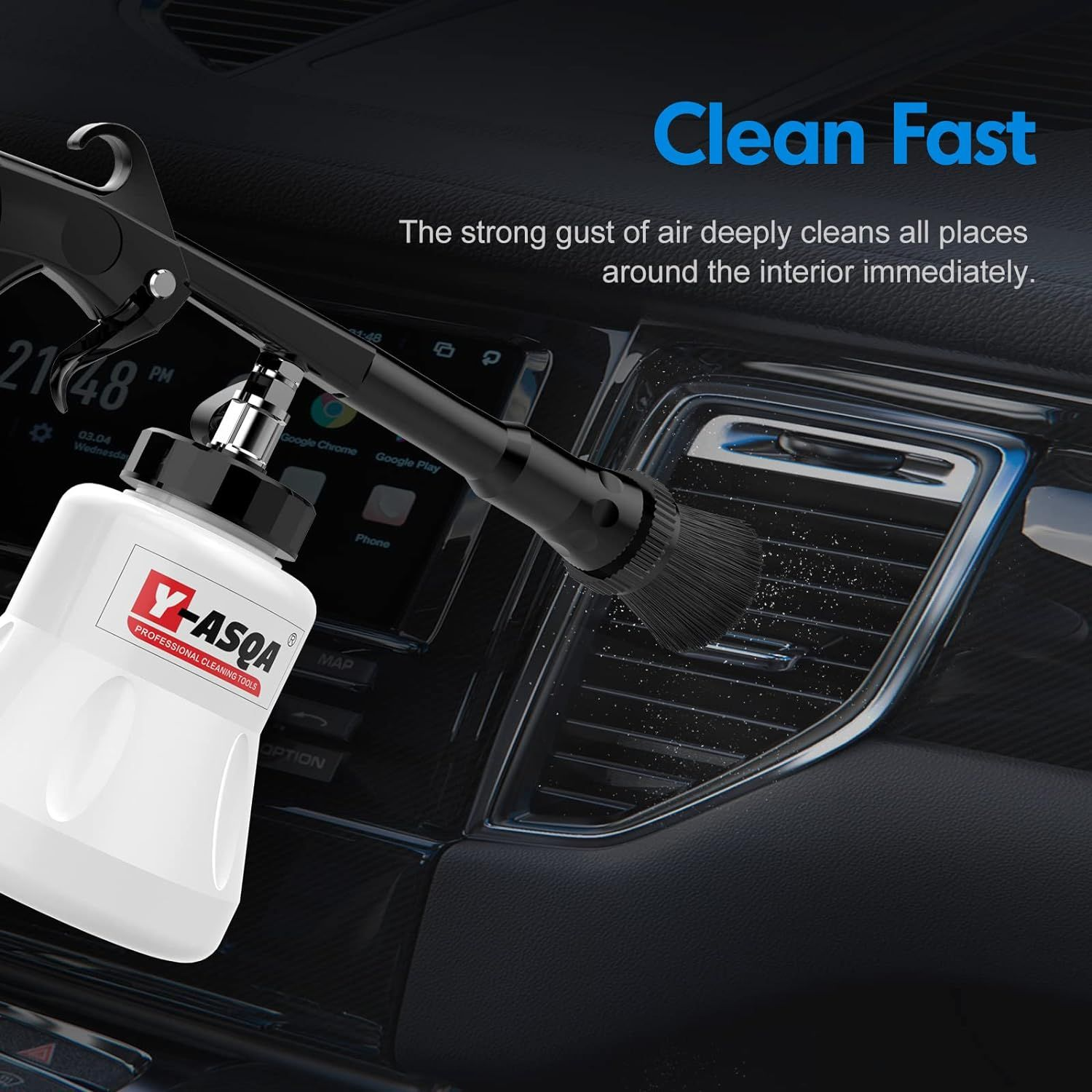 YASQA Tornador car Cleaning Gun,Professional Deep Stain Removal
