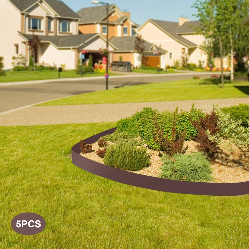 5PCS 5"x39" Garden Border Metal Barrier Steel Lawn Edging Metal Landscape Edging eBay