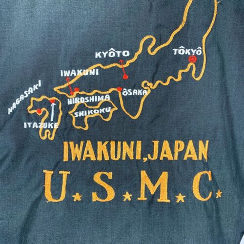 VTG USMC Marines Embroidered Far East Tour Women’s Jacket Sz S, OD Green, Japan - Picture 5 of 13