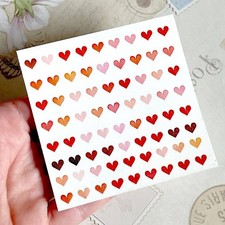 Temporary tattoo sheet Mini Heart, Small Red Heart Tattoos, Tiny Colour Heart