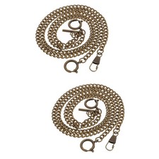 2 Pieces Men's Watch Chain Vintage Pocket Watches for Wallet Chains