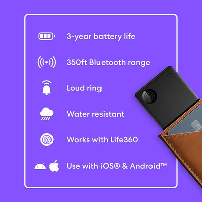 Tile by Life360 Slim Wallet Finder Bluetooth Tracker und Item Locator für