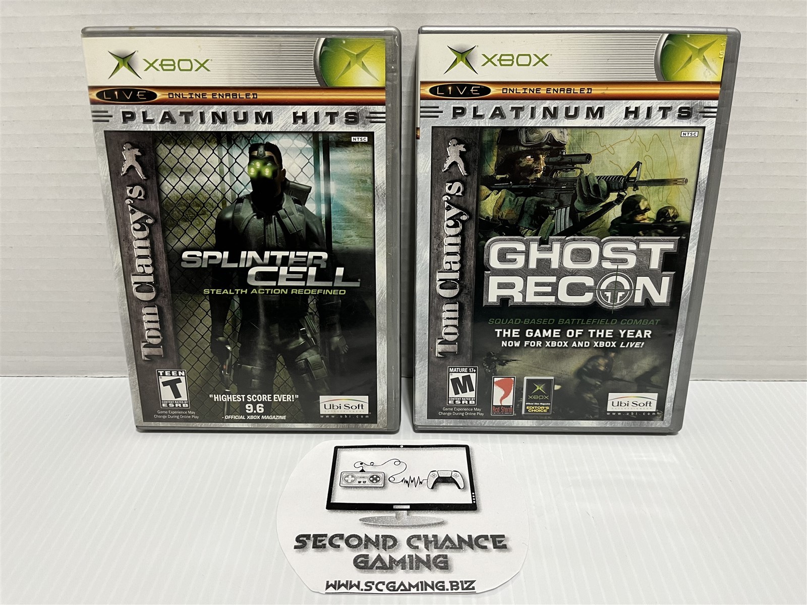 Original Xbox Tom Clancy Ghost Recon and Splinter Cell - Complete Tested Working