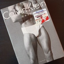 calvin klein 1994 nos mens 1-pack cotton mesh hip brief - white - size xl