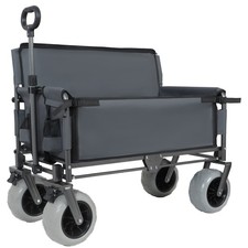 3 in 1 Folding Wagon 500 lbs Capacity 9x4 Bea...