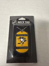 Penguins Dog Tag Necklace NHL Fan Neck Ball Chain Hockey Sports Fan Team