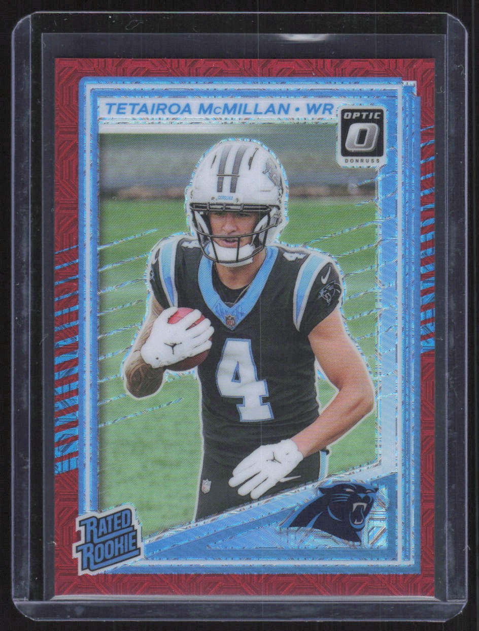 2025 Donruss Optic #209 Tetairoa McMillan Red Mojo