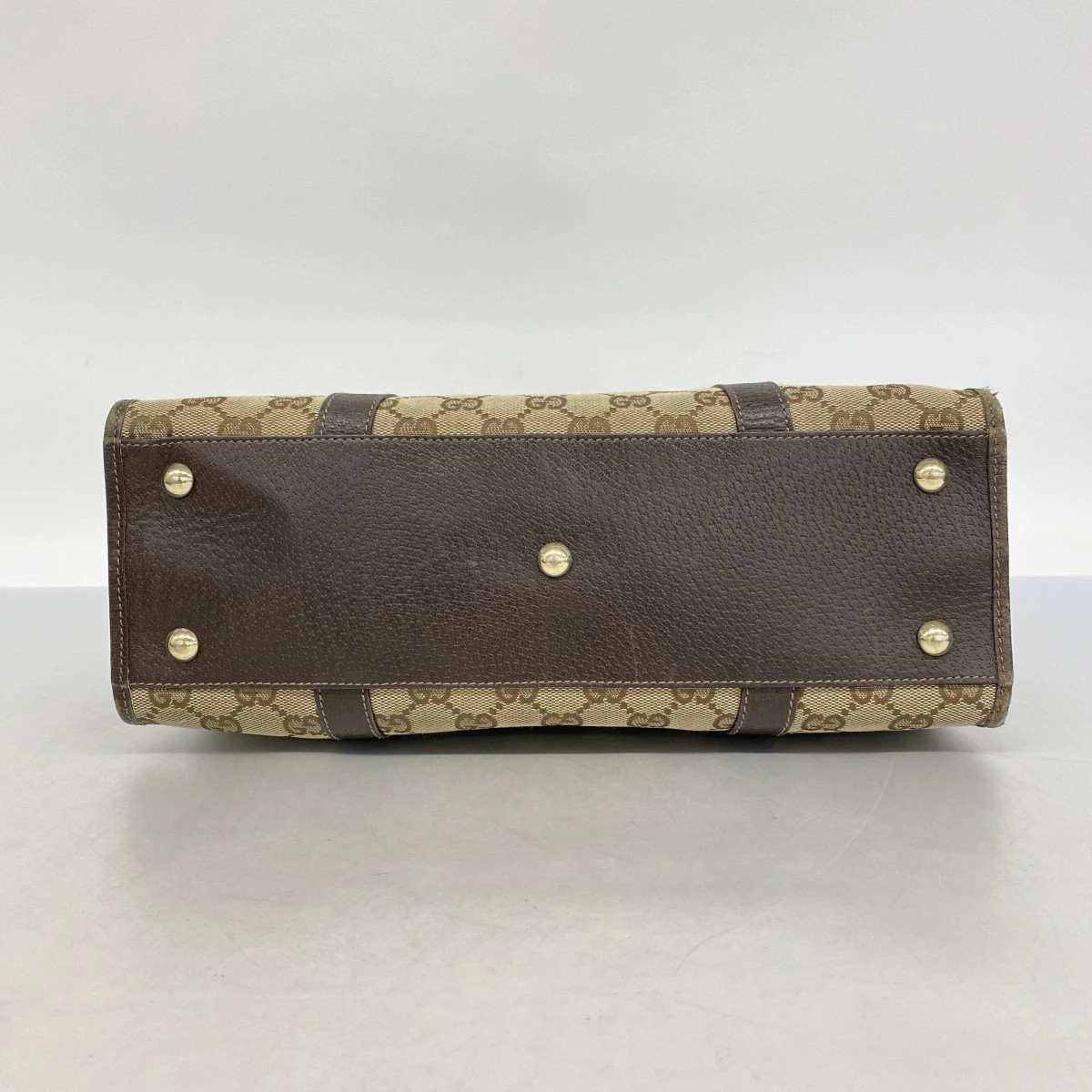 Gucci GG Canvas Abby Handbag Brown Gold Hardware thumbnail 3