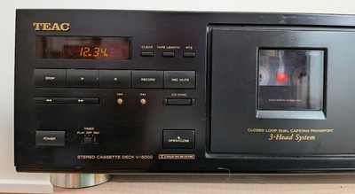 TEAC V-5000 3-Kopf Dual Capstan Kassettendeck getestet funktioniert Japan