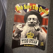 RARE TYDD STEAM BREWERY (CAMBRIDGE) BOB SAVE THE QUEEN PUMP CLIP FRONT FREE P&P