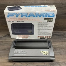 PYRAMID SUPER PRO PRO500 4 Channel Mosfet Car Audio Amplifier 600 WATTS Vintage