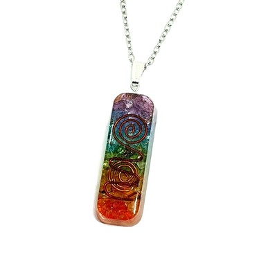 Collana Orgone 7 Chakra Con Ciondolo In Rame E Pietre | Protezione EMF, Gioiello Bohemien