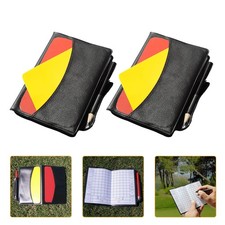 2 juegos de kits de árbitro profesional tarjetas de árbitro estándar tarjetas de fútbol