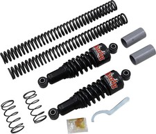 Kit de descenso de suspensión Burly Black de 2,50 pulgadas para Dyna Wide Glide 06-17