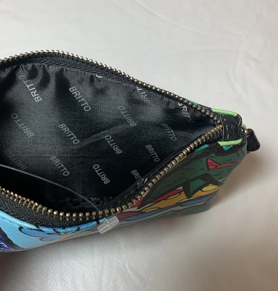 ROMERO BRITTO КОШЕЛЕК С РЕМЕШКОМ ЗАСТЕЖКИ БУМАЖНИК И МОНЕТА МЕШОК * - Изображение 4 из 4