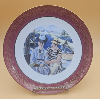 Limoges Edouard Manet Decorative Plate - L'Argentenil (1874) Musee de beau Arts