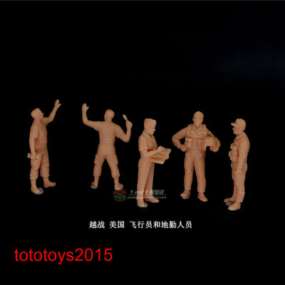 5pc 1/64 1/87 1/72 American pilots soldiers Scene Miniatures Figure Doll Model