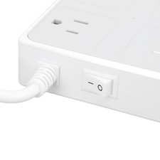 Flat Plug Power Strip 1250W 4 Outlets 3 USB Ports Desktop Charging Station W Set