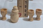 Vtg NOS Asian Miniature Dollhouse Furniture Rattan Bamboo Chairs Table Teaset  — photo 4