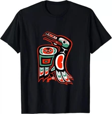 Haida Native American Style, Raven Totem T-Shirt