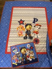 Paw Patrol Team Quilt Set with Sham Twin/full Bed Set 2 Pc Embroidered Beautiful