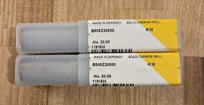 Kennametal B505Z20000, 20.00mm, Solid Carbide NC Spot Drill