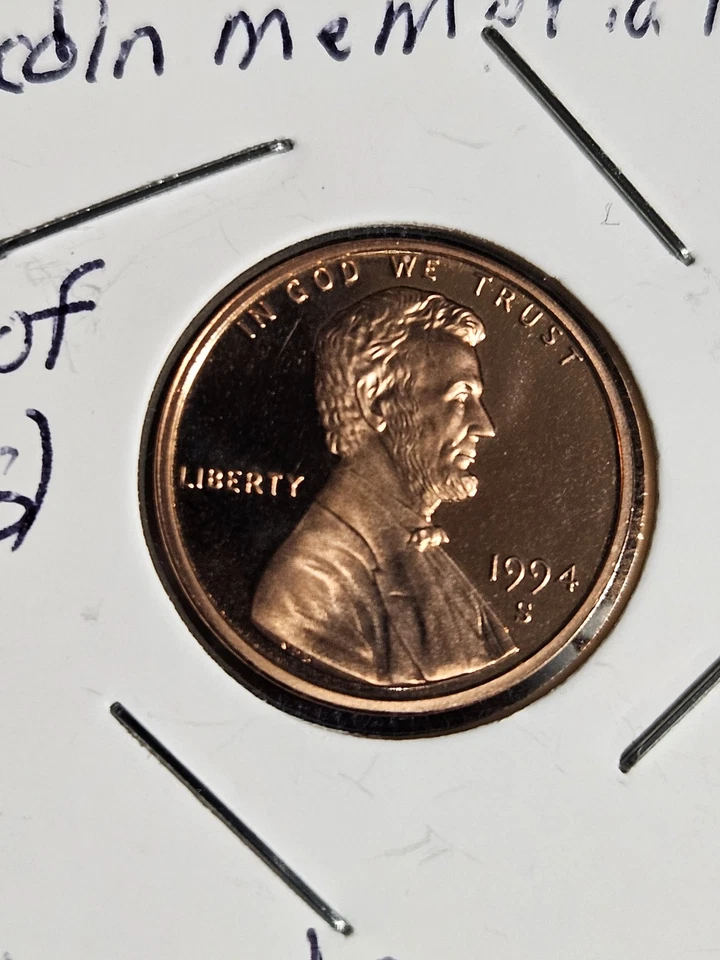 1994 S Lincoln Memorial Penny Proof, High Grade, UNC. (MS) #18 - Image 3 of 4