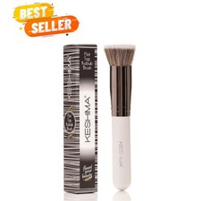 Professional Flat Top Kabuki Brush - Soft Synthetic Bristles for a Smooth Finish