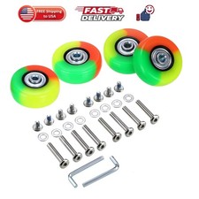 50mm x 18mm Luggage Suitcase Replacement Wheels with Bearings, Screws  Set o...