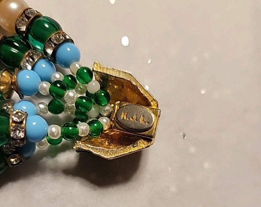 Stunning Kenneth Jay Lane KJL  Enameled Crystal B… - image 7