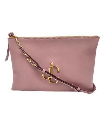 JIMMY CHOO                    Leather Shoulder Bag Pink x Gold