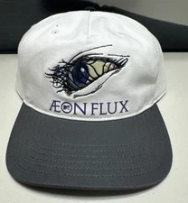 MTv Aeon Flux Eye Lash Logo White Baseball Snapback  Hat New with Tags Bioworld